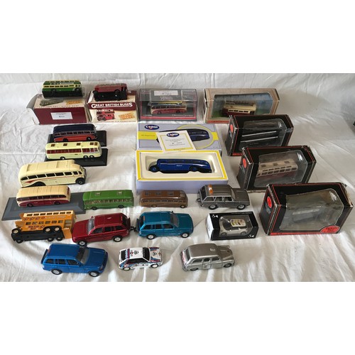 663 - Diecast model vehicles collection, Double Decker buses and coaches, boxed and unboxed, selection of ... 