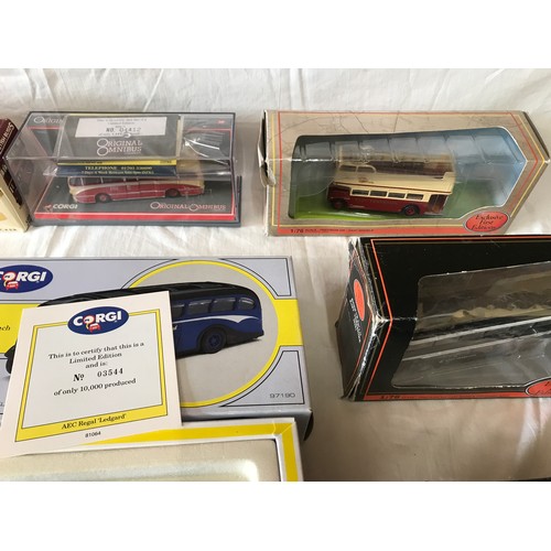 663 - Diecast model vehicles collection, Double Decker buses and coaches, boxed and unboxed, selection of ... 