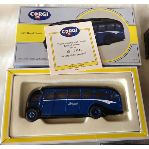 663 - Diecast model vehicles collection, Double Decker buses and coaches, boxed and unboxed, selection of ... 