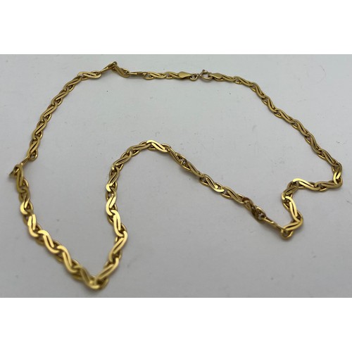 344 - A 9 ct gold chain necklace. 45cms l. 12.6gms.