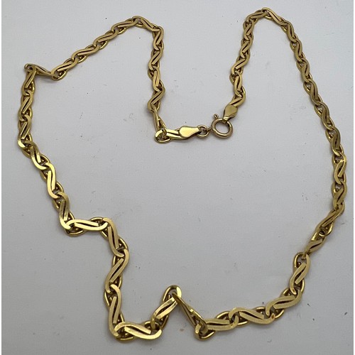 344 - A 9 ct gold chain necklace. 45cms l. 12.6gms.