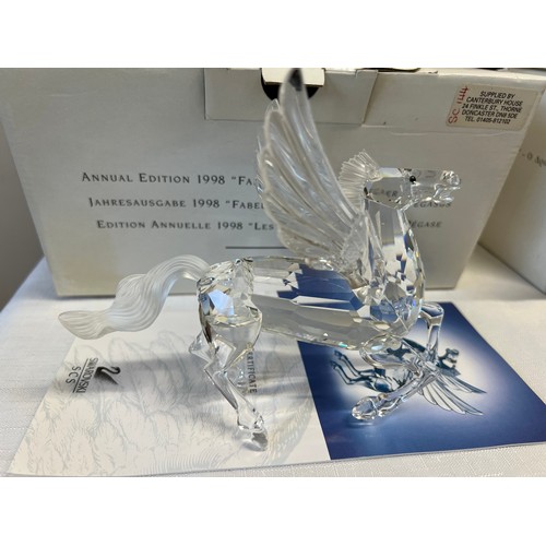 289 - Two Swarovski figures to include Annual Edition 1998 ''Fabulous Creatures'' - The Pegasus and Annual... 