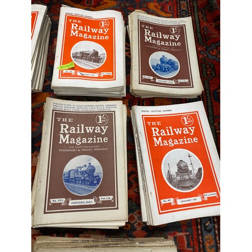 638 - A collection of 'The Railway Magazine' to include the years 1920, 1924, 1925, 1926, 1927, 1935, 1936... 