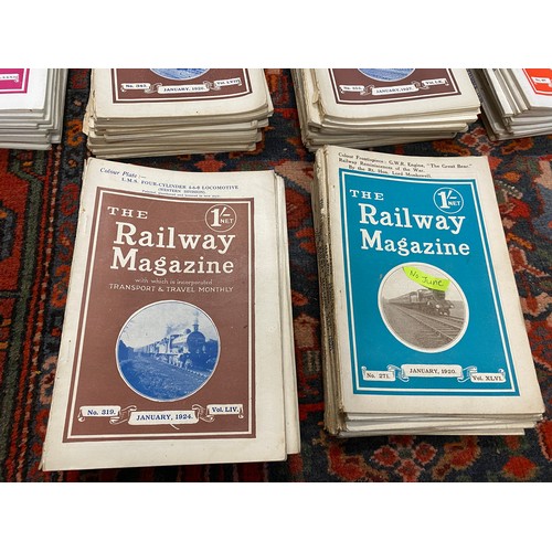 638 - A collection of 'The Railway Magazine' to include the years 1920, 1924, 1925, 1926, 1927, 1935, 1936... 