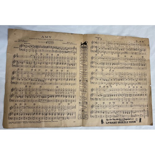 851 - Amy Johnson sheet music, specially composed for the Homecomins of the Heroine of the England-Austral... 