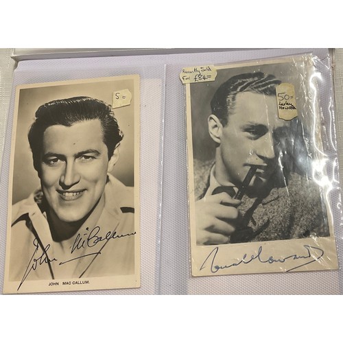 853 - Various autographs to include Ronald Howard, Margaret Lockwood, Richard Attenborough, Anna Neagle et... 