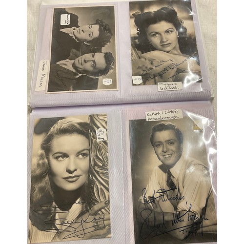 853 - Various autographs to include Ronald Howard, Margaret Lockwood, Richard Attenborough, Anna Neagle et... 