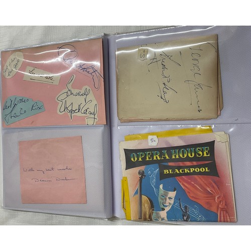 853 - Various autographs to include Ronald Howard, Margaret Lockwood, Richard Attenborough, Anna Neagle et... 