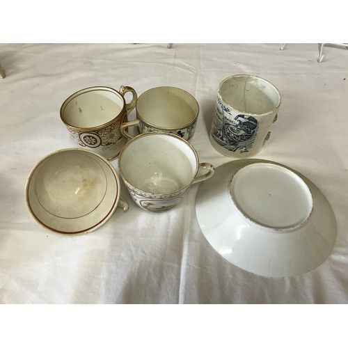 20 - A selection of various 19thC ceramics to include Minton cup and saucer, Ridgway cup and saucer, Hild... 