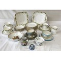A selection of 20thC ceramics to include a Shelly China Cairo part tea set of 2 x plates 25cms d, 2 ... 