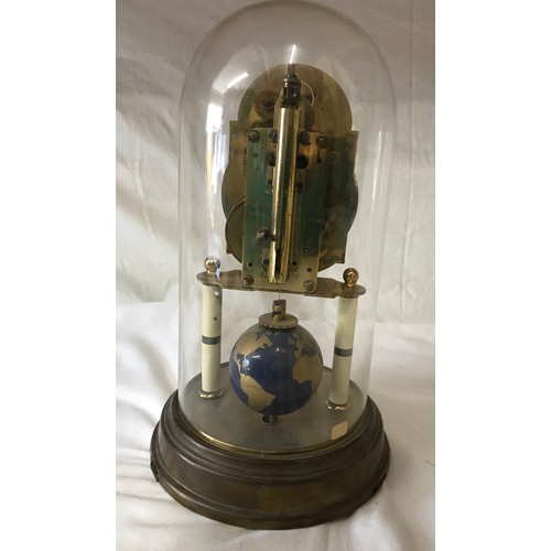 809 - Wooden painted clock face 43cms h x 30cms w. Kaiser Universe World Globe Clock 400 day under a dome.... 