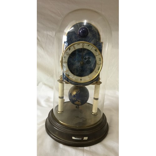 809 - Wooden painted clock face 43cms h x 30cms w. Kaiser Universe World Globe Clock 400 day under a dome.... 