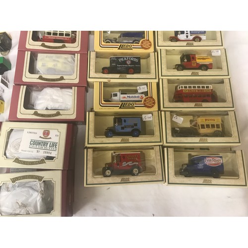 673 - Lledo boxed and lose diecast model vehicle collection and two Corgis.