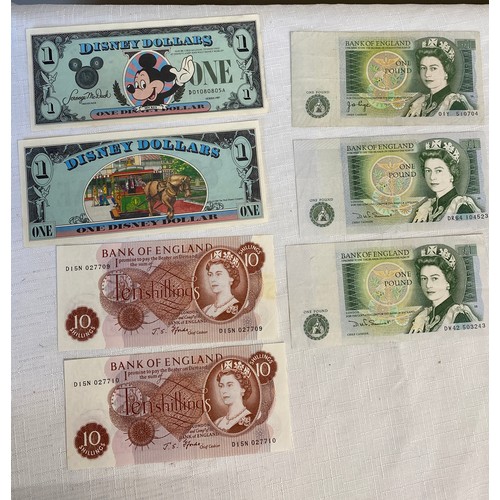 424 - Various British notes, British and Eire coins together with First Day covers for Bahamas, educationa... 