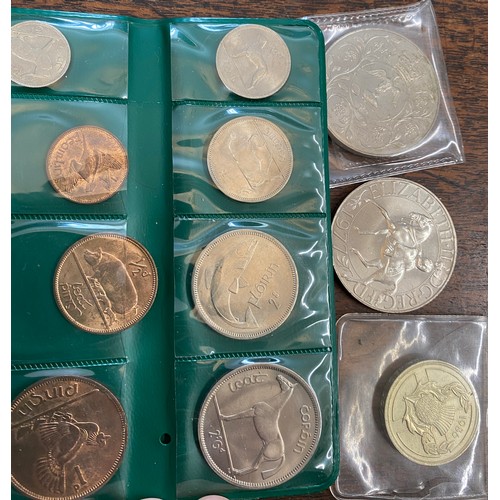 424 - Various British notes, British and Eire coins together with First Day covers for Bahamas, educationa... 