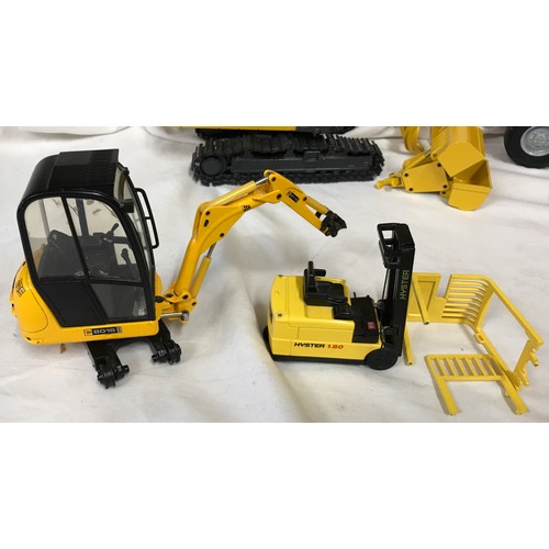 683 - Joal diecast model construction vehicles, Komatsu PC1100LC, Manitou MLT634-120 LSU, JCB 8016, Hyster... 