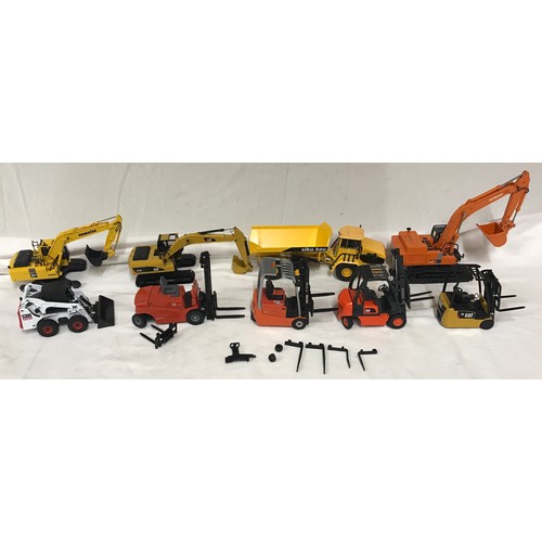 684 - Diecast model construction vehicles collection of nine models, various makes, Komatsu PC210LS excava... 