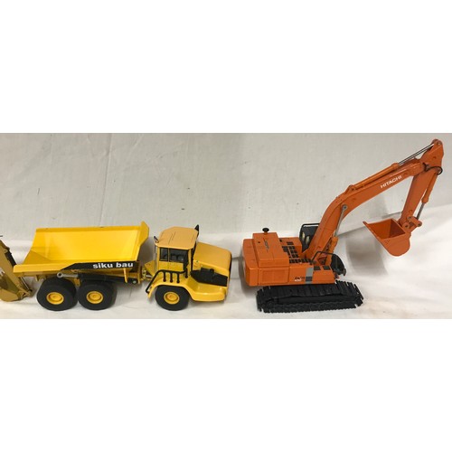 684 - Diecast model construction vehicles collection of nine models, various makes, Komatsu PC210LS excava... 