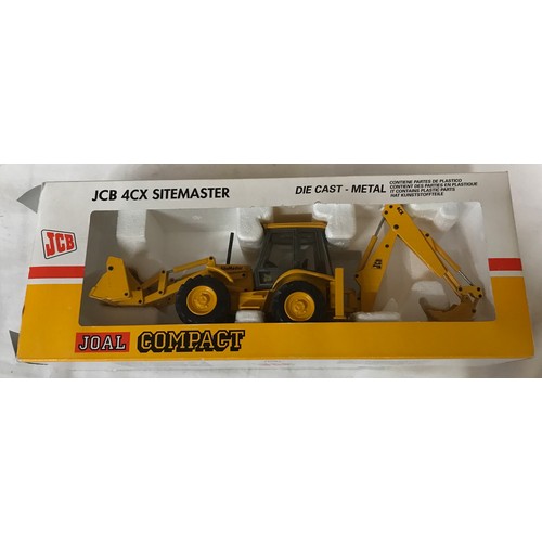 686 - Joal diecast metal model construction vehicles with boxes, JCB 435 loader, 9999/2862, JCB 525-58 Tel... 