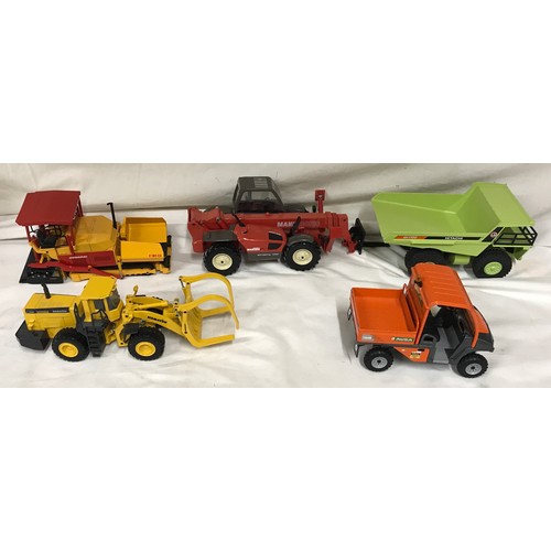 687 - Joal diecast construction vehicles, Komatsu WA600, Dynapac F181 CS, Manitou MT1337SL Turbo, Hitachi ... 