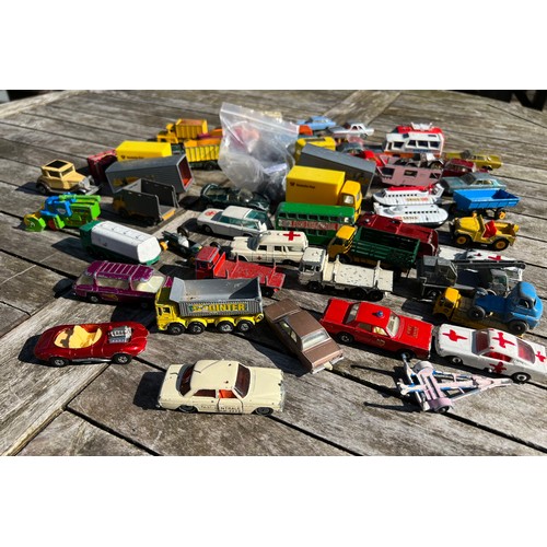 702 - A large collection of Matchbox, Lesney, Husky and Siku models 70/80's.