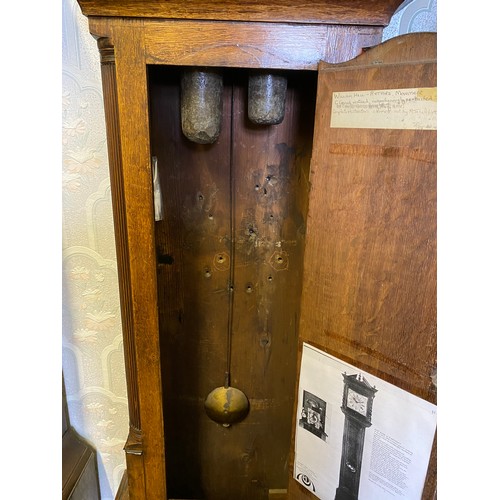 812 - An 8 day longcase clock by Wm. Hall Retford. 204 h x 53cm w.