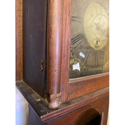 813 - A 30 hour longcase clock, John Austin - Waterford. 196 h x 48c, w/