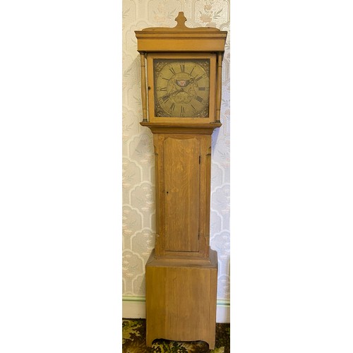 816 - A 30 hour longcase clock, Thomas Lister Halifax with rolling moon. 192 h x 47cm w.