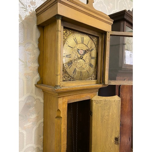 816 - A 30 hour longcase clock, Thomas Lister Halifax with rolling moon. 192 h x 47cm w.