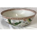 Chinese bowl depicting Green Dragons 31cm d 12cm h.