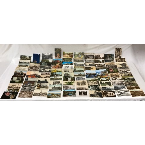 856 - Collection of postcards. 100 assorted topographical British and European cards, colour and mono.