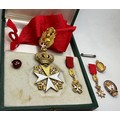 Sovereign Military Order of Malta with enamel The Burns Federation 1885 badge and The Royal Institut... 