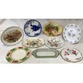 A collection of 9 plates of various sizes and design by Royal Doulton, Crown Ducal, Booth, Spode Cop... 