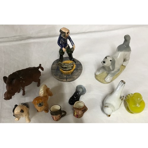 49 - A collection of 10 ceramic figurines to include 2 x Royal Doulton miniature Toby jugs, Royal Doulton... 