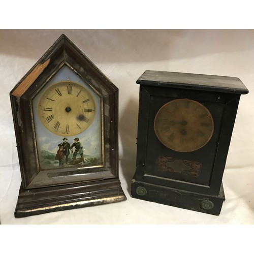 834 - Five mantel clocks various sizes and designs for spares and repairs.