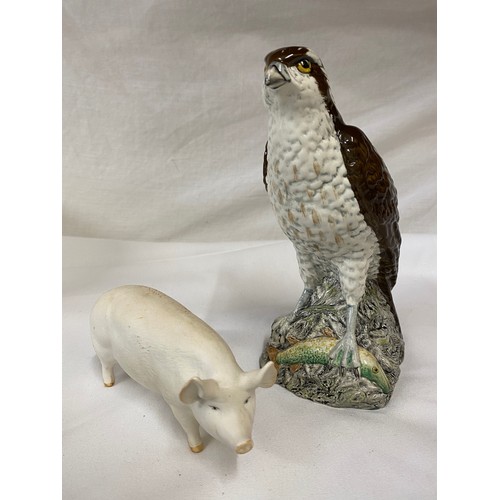 63 - Collection of ceramics to include a Beswick pig, Osprey ceramic Beswick Beneagles whisky bottle mode... 
