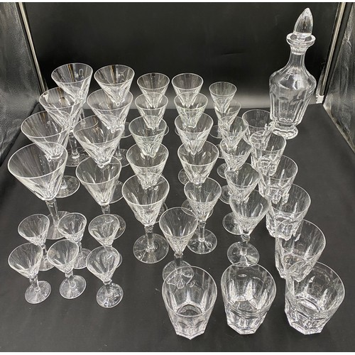 304 - A collection of Waterford 'Sheila' glasses comprising 7 x goblets/red wine (10oz), 10 x white wine, ... 