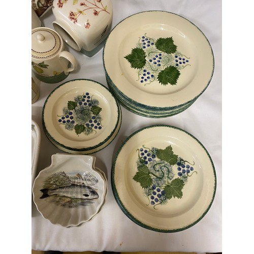 72 - A large quantity of ceramics to include: Portmeirion 'The Compleat Angler British Fishes' design rec... 