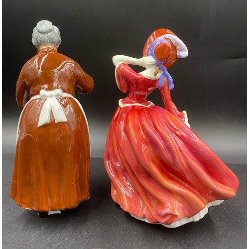 76 - Three Royal Doulton figurines to include Autumn Breezes HN1934, Flora HN2349 and Taurus Sandra HN534... 