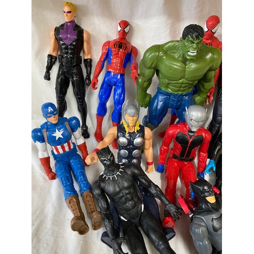 707 - A collection of Marvel toys to include Thor, Venom, Spiderman, Peter Quill, Capt. America, Black Pan... 