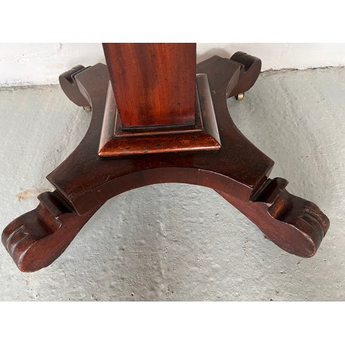 1217 - Foldover tea table. 87 x 92cm open. 44 x 91cm closed.