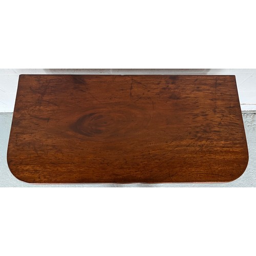 1217 - Foldover tea table. 87 x 92cm open. 44 x 91cm closed.