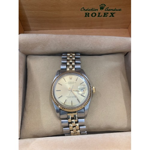 621 - A vintage gentleman's Rolex Oyster wristwatch in stainless steel and 14 carat gold, with extra links... 
