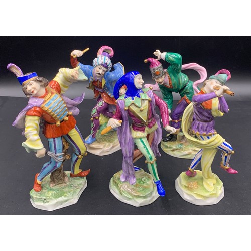 86 - Five Volkstedt figurines. 21cm h.