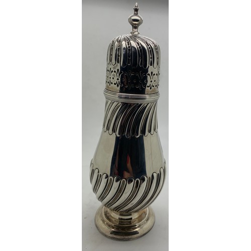 554 - A silver sugar shaker Sheffield 1902 by Atkin Brothers. 177.4gm.