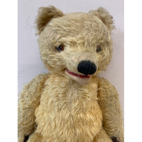 714 - An early 20thC mohair teddy with opening mouth mechanism.  38cm h.