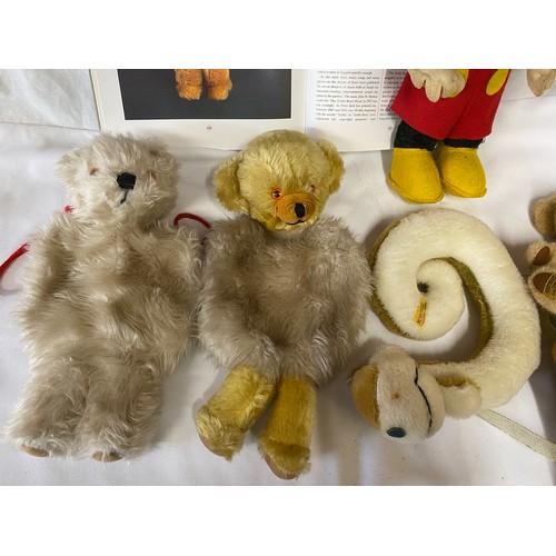 739 - A collection of Merry Thought soft toys to include 4 vintage - 2 x 1960's teddy bear muffs, Minnie M... 