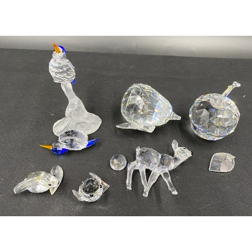 314 - Selection of Swarovski crystal items mainly animals including hedgehog, squirrel, cockerel, owl, cat... 