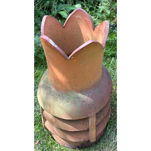 1364 - Terracotta chimney cowl. 65cm h.