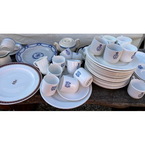 121 - A large quantity of shipping line ceramics.